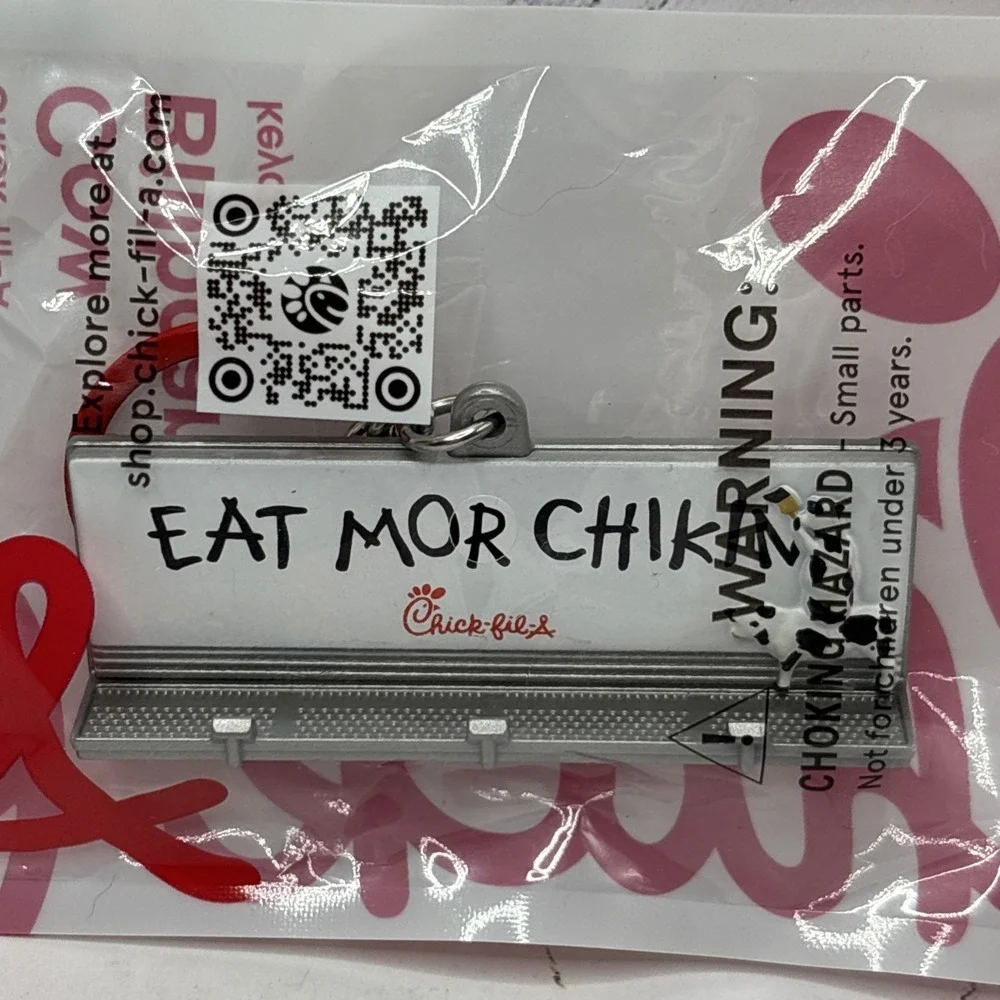 2026 Chick-fil-A Cow Billboard Keychain LIMITED EDITION New Sealed Package